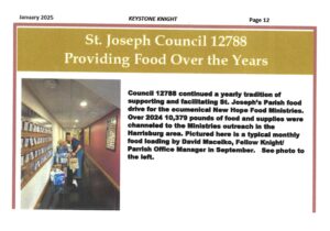 St Joseph and Council 12788 Food Donation Program